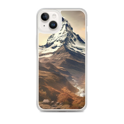 Matterhorn - Epische Malerei - Landschaft - iPhone Schutzhülle (durchsichtig) berge xxx iPhone 14 Plus