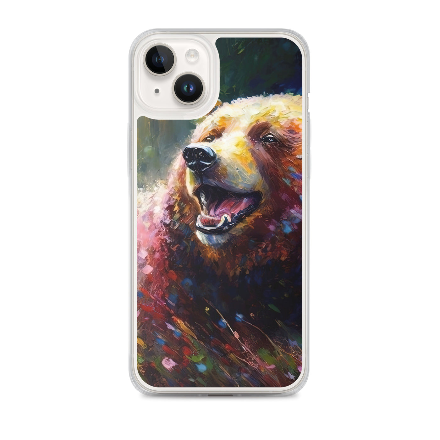 Süßer Bär - Ölmalerei - iPhone Schutzhülle (durchsichtig) camping xxx iPhone 14 Plus