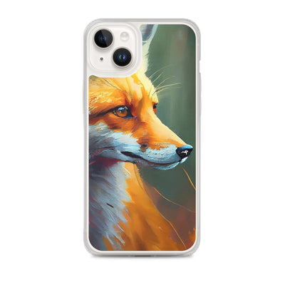 Fuchs - Ölmalerei - Schönes Kunstwerk - iPhone Schutzhülle (durchsichtig) camping xxx iPhone 14 Plus