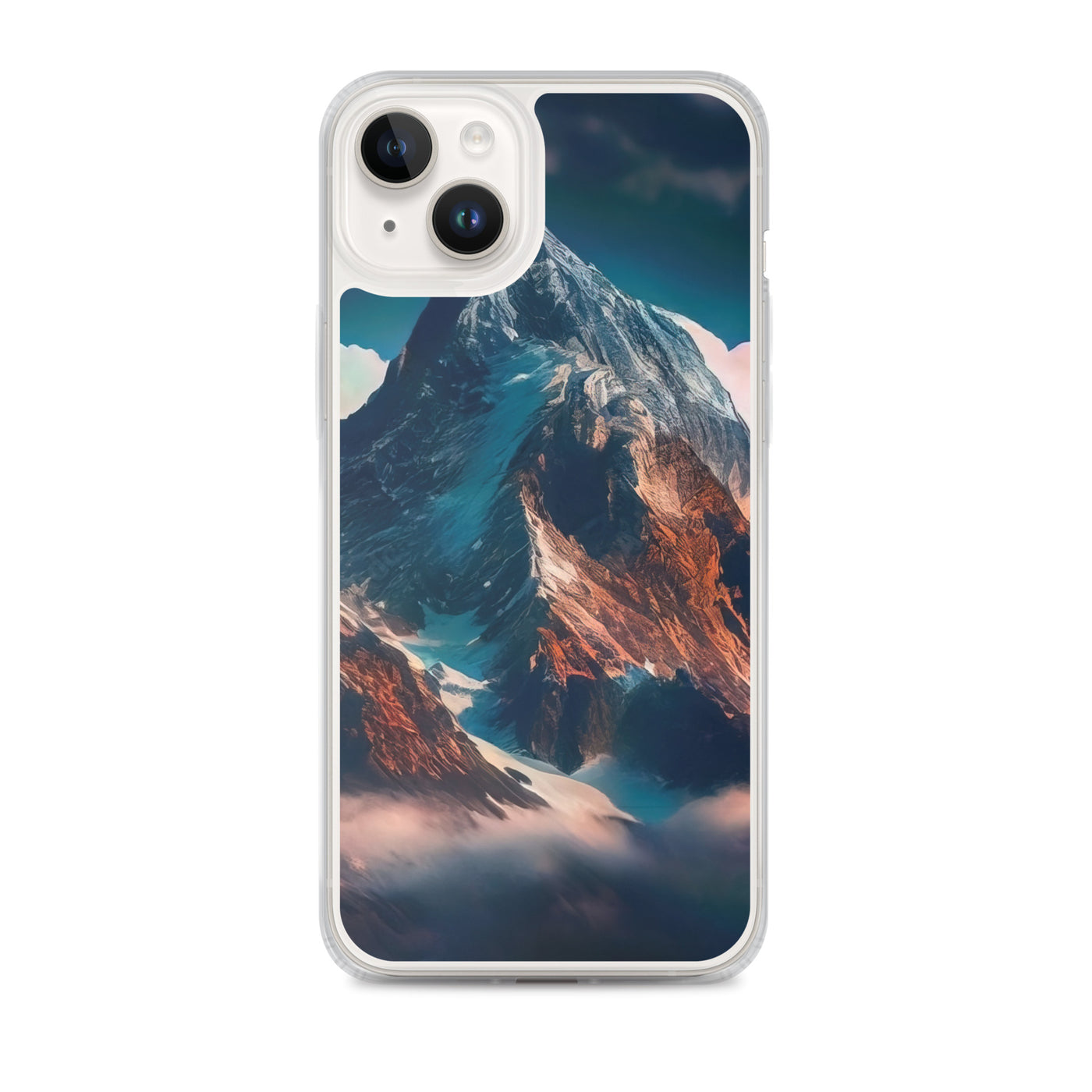 Berge und Nebel - iPhone Schutzhülle (durchsichtig) berge xxx iPhone 14 Plus