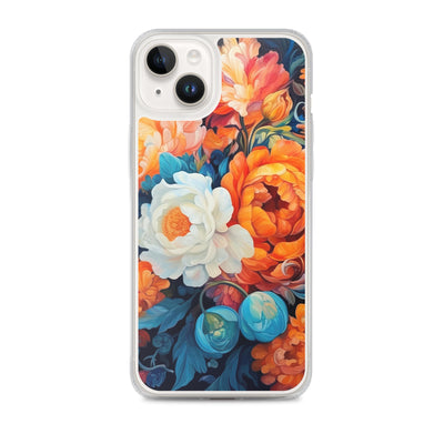 Bunte Blumen - Schöne Malerei - iPhone Schutzhülle (durchsichtig) camping xxx iPhone 14 Plus