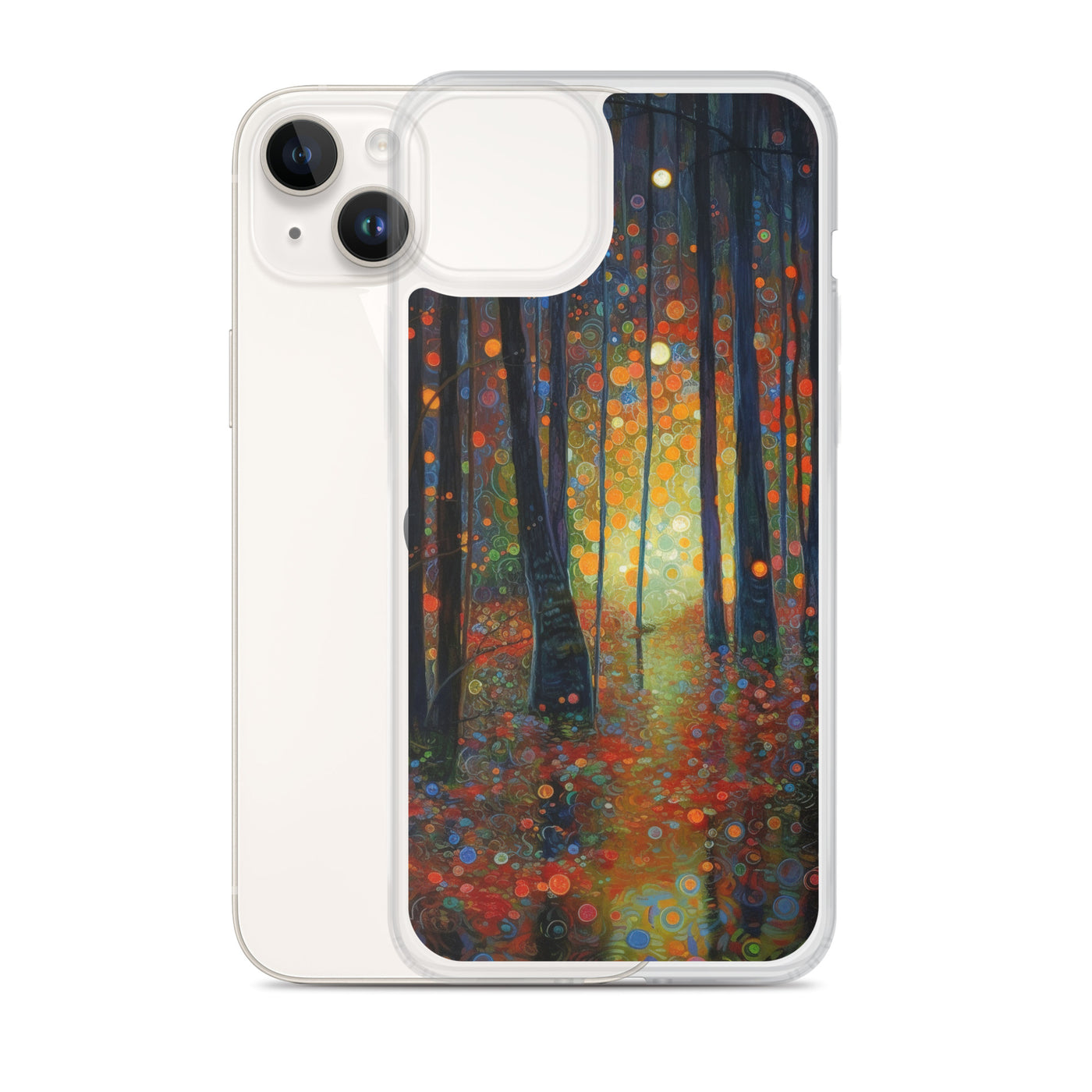 Wald voller Bäume - Herbstliche Stimmung - Malerei - iPhone Schutzhülle (durchsichtig) camping xxx