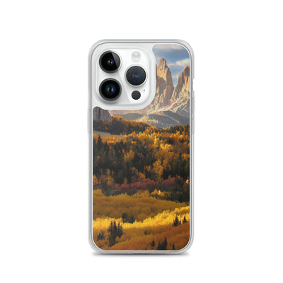 Dolomiten Berge - Malerei - iPhone Schutzhülle (durchsichtig) berge xxx iPhone 14 Pro