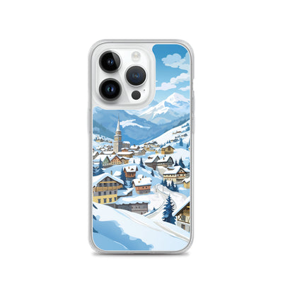 Kitzbühl - Berge und Schnee - Landschaftsmalerei - iPhone Schutzhülle (durchsichtig) ski xxx iPhone 14 Pro