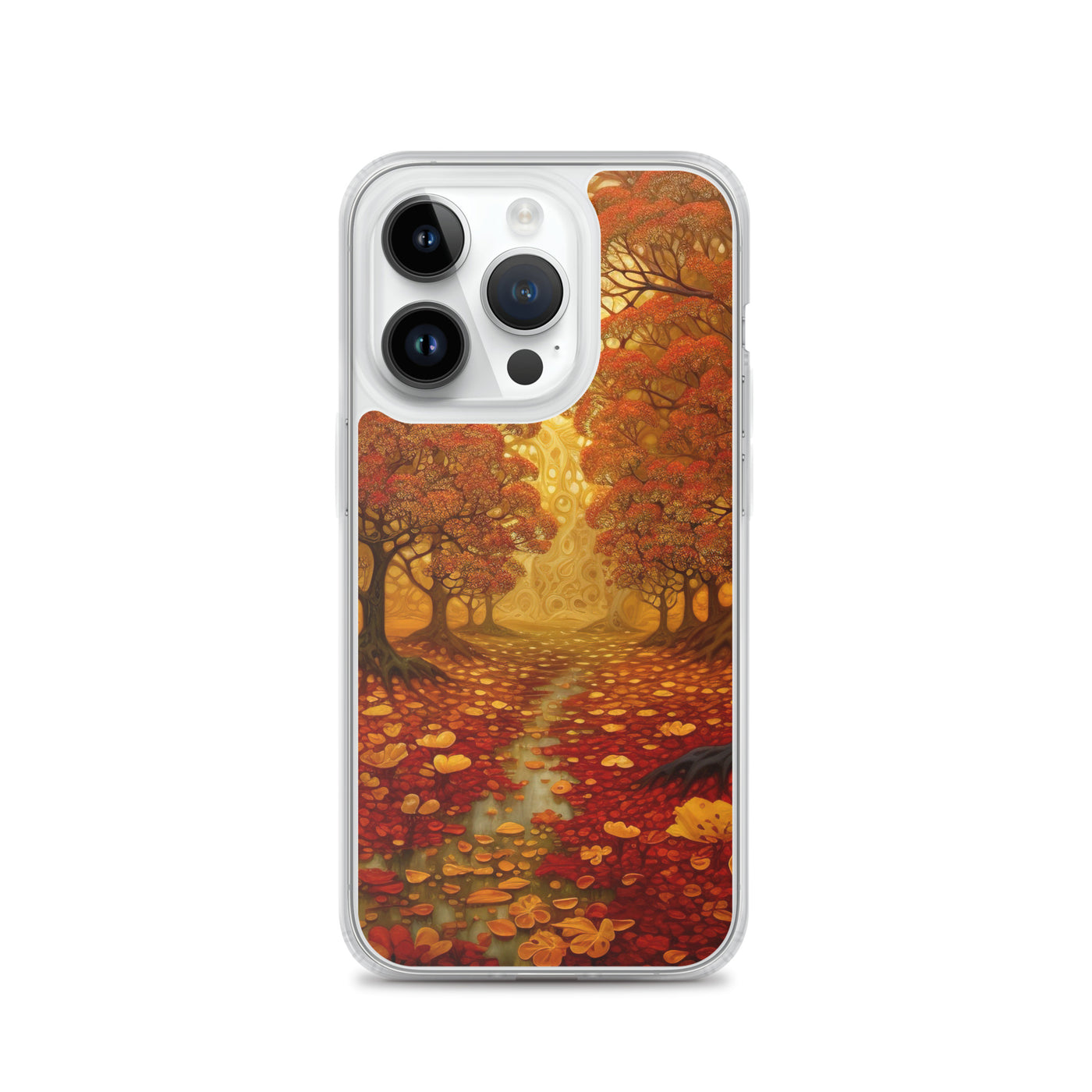 Wald im Herbst und kleiner Bach - iPhone Schutzhülle (durchsichtig) camping xxx iPhone 14 Pro