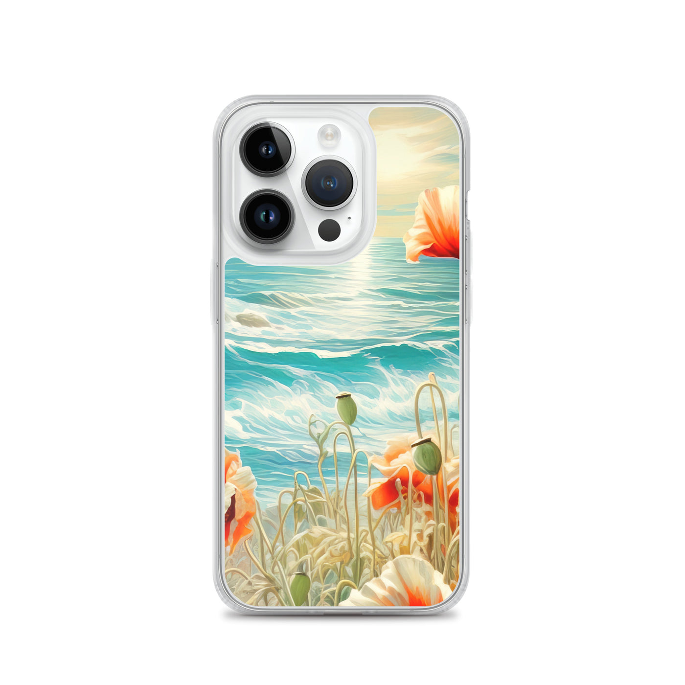 Blumen, Meer und Sonne - Malerei - iPhone Schutzhülle (durchsichtig) camping xxx iPhone 14 Pro