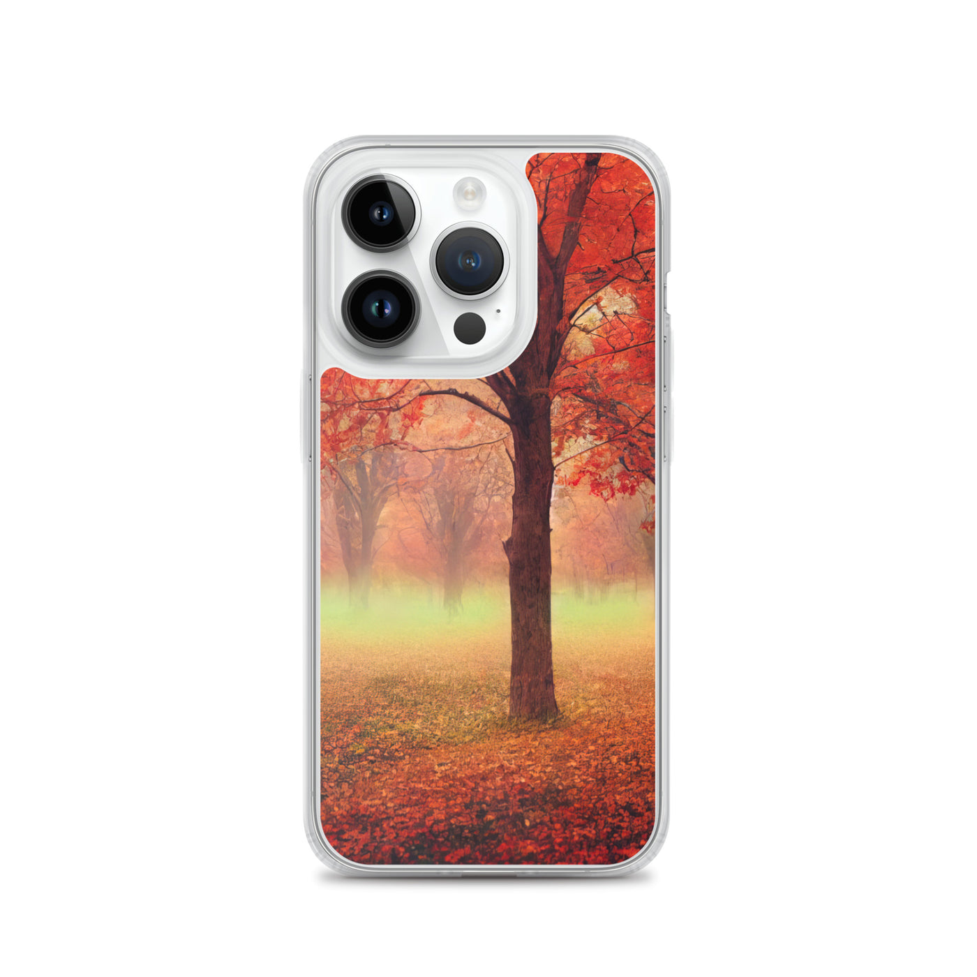 Wald im Herbst - Rote Herbstblätter - iPhone Schutzhülle (durchsichtig) camping xxx iPhone 14 Pro