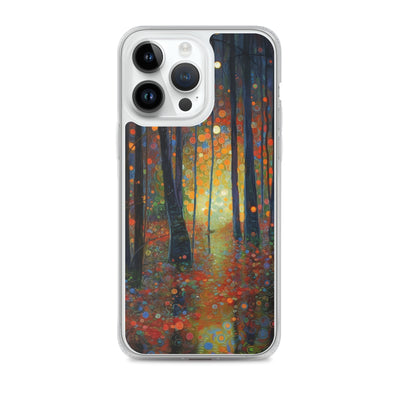 Wald voller Bäume - Herbstliche Stimmung - Malerei - iPhone Schutzhülle (durchsichtig) camping xxx iPhone 14 Pro Max