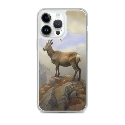 Steinbock am Berg - Wunderschöne Malerei - iPhone Schutzhülle (durchsichtig) berge xxx iPhone 14 Pro Max