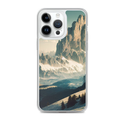 Dolomiten - Landschaftsmalerei - iPhone Schutzhülle (durchsichtig) berge xxx iPhone 14 Pro Max