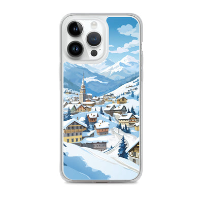 Kitzbühl - Berge und Schnee - Landschaftsmalerei - iPhone Schutzhülle (durchsichtig) ski xxx iPhone 14 Pro Max