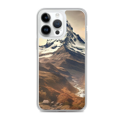 Matterhorn - Epische Malerei - Landschaft - iPhone Schutzhülle (durchsichtig) berge xxx iPhone 14 Pro Max