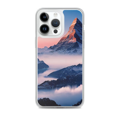 Matternhorn - Nebel - Berglandschaft - Malerei - iPhone Schutzhülle (durchsichtig) berge xxx iPhone 14 Pro Max