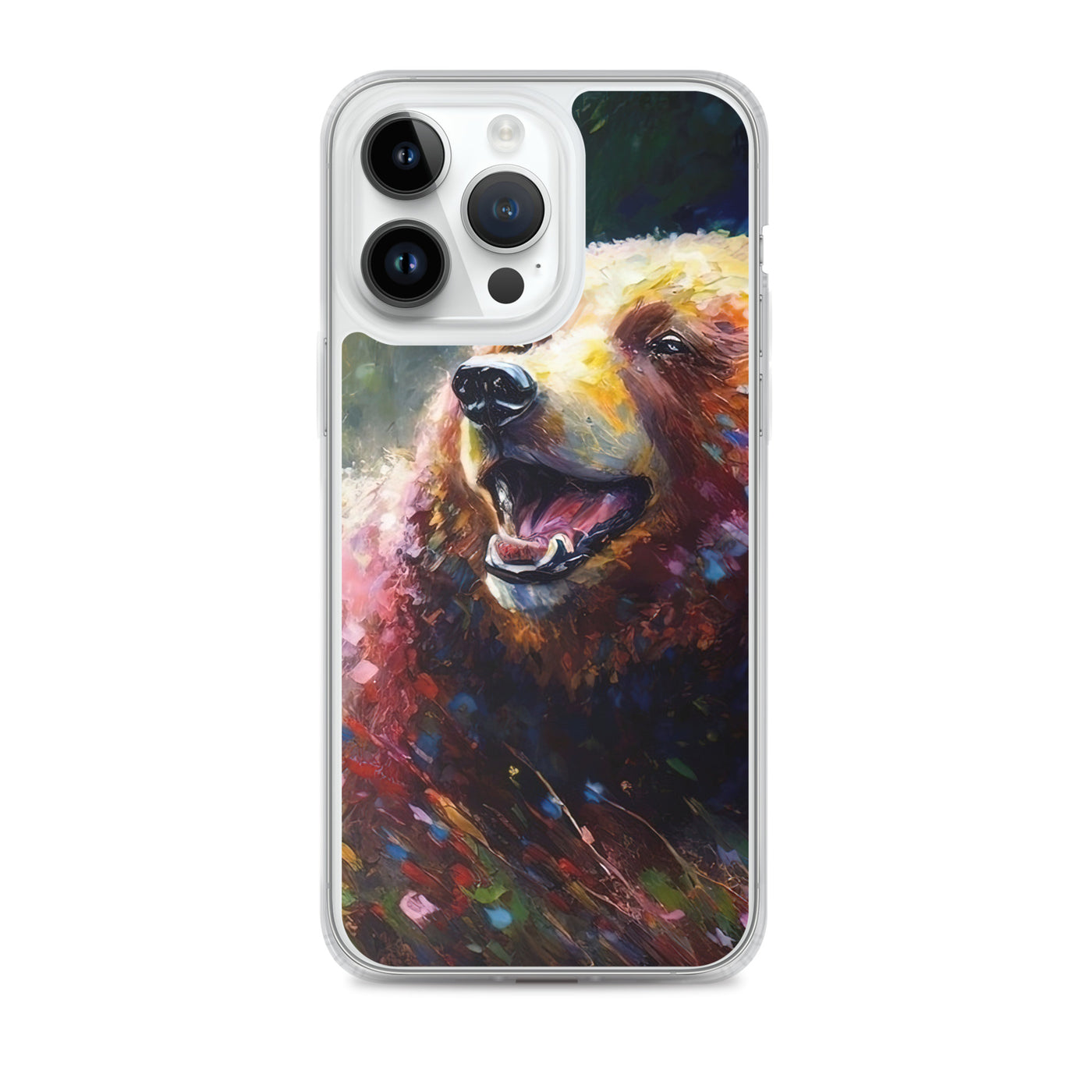 Süßer Bär - Ölmalerei - iPhone Schutzhülle (durchsichtig) camping xxx iPhone 14 Pro Max