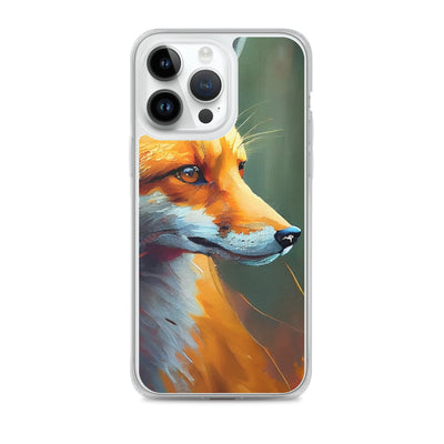 Fuchs - Ölmalerei - Schönes Kunstwerk - iPhone Schutzhülle (durchsichtig) camping xxx iPhone 14 Pro Max