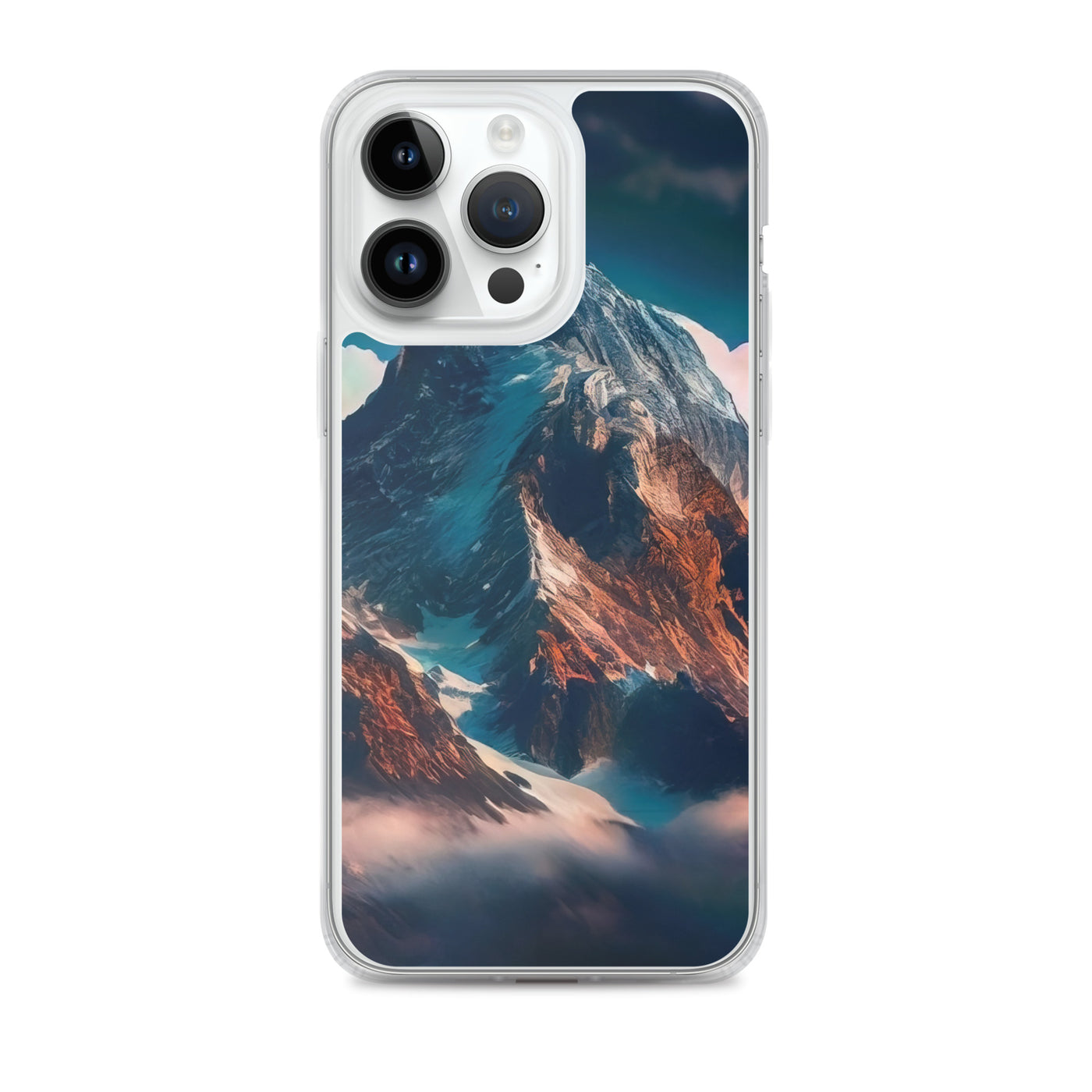Berge und Nebel - iPhone Schutzhülle (durchsichtig) berge xxx iPhone 14 Pro Max