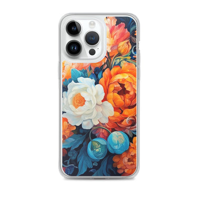 Bunte Blumen - Schöne Malerei - iPhone Schutzhülle (durchsichtig) camping xxx iPhone 14 Pro Max
