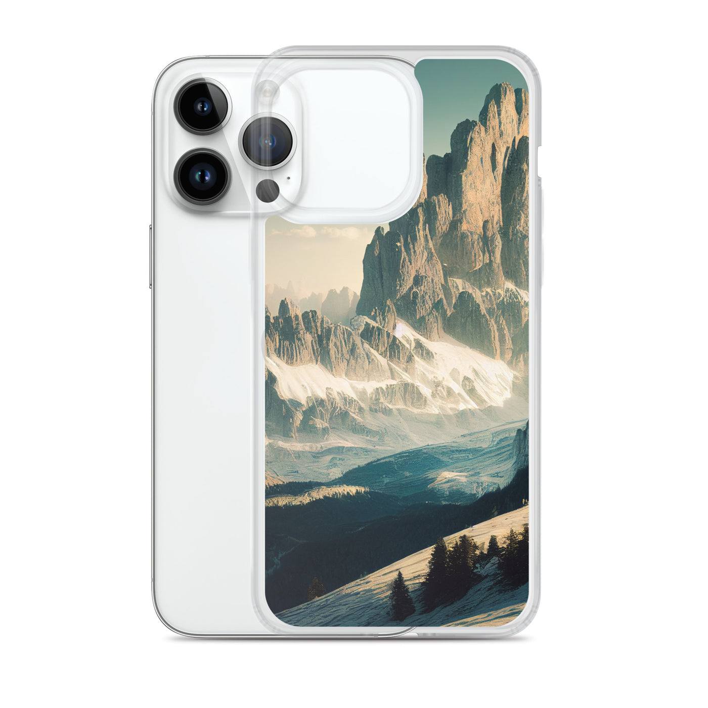 Dolomiten - Landschaftsmalerei - iPhone Schutzhülle (durchsichtig) berge xxx