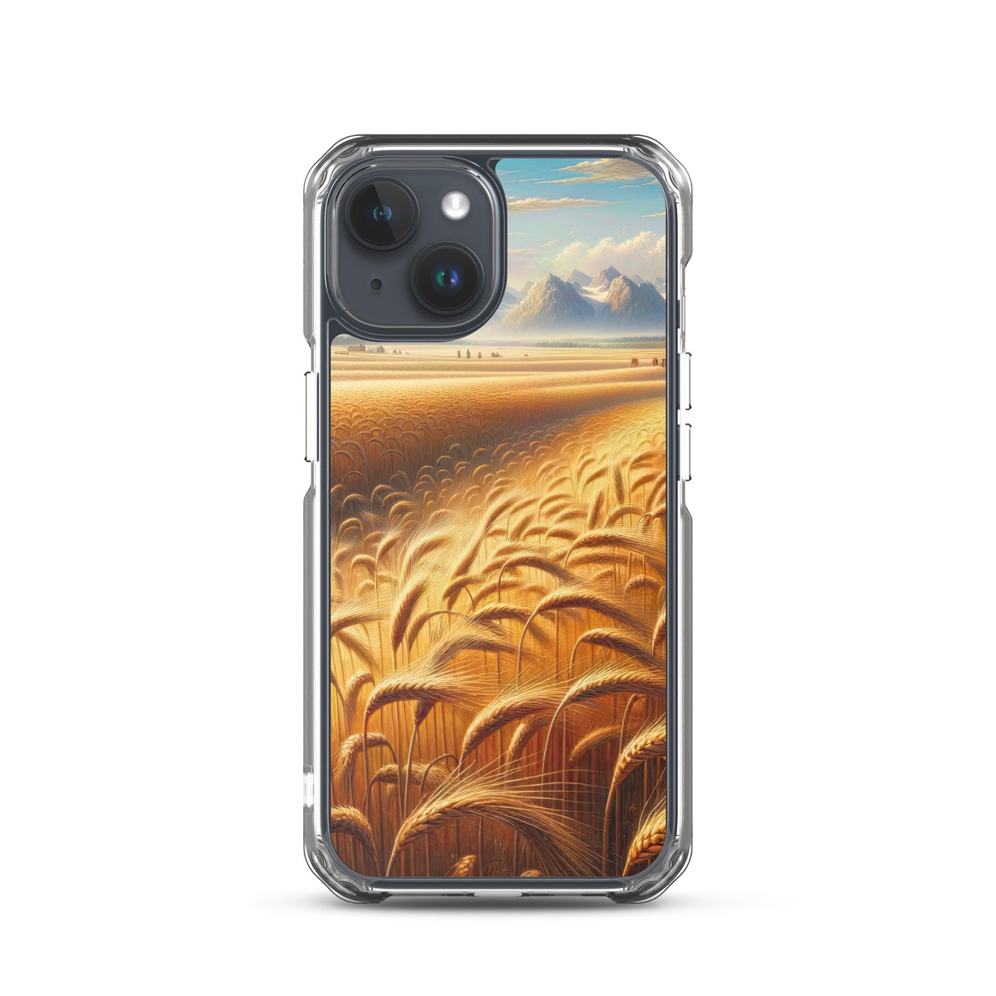 Ölgemälde eines bayerischen Weizenfeldes, endlose goldene Halme (TR) - iPhone Schutzhülle (durchsichtig) xxx yyy zzz iPhone 15