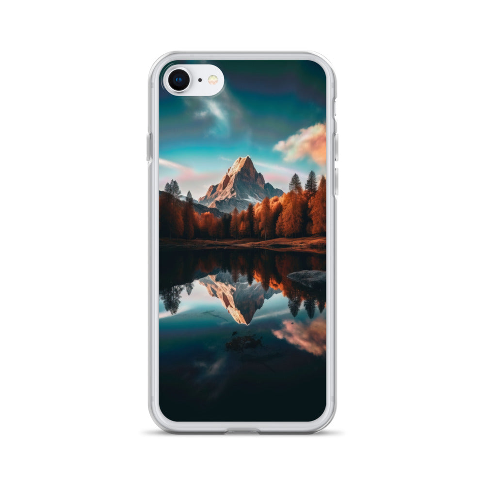 Bergsee, Berg und Bäume - Foto - iPhone Schutzhülle (durchsichtig) berge xxx iPhone 7 8