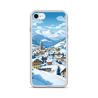 Kitzbühl - Berge und Schnee - Landschaftsmalerei - iPhone Schutzhülle (durchsichtig) ski xxx iPhone 7 8
