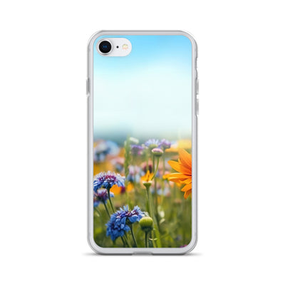 Foto von Blumen im Sonnenschein - Nahaufnahme - iPhone Schutzhülle (durchsichtig) camping xxx iPhone 7/8