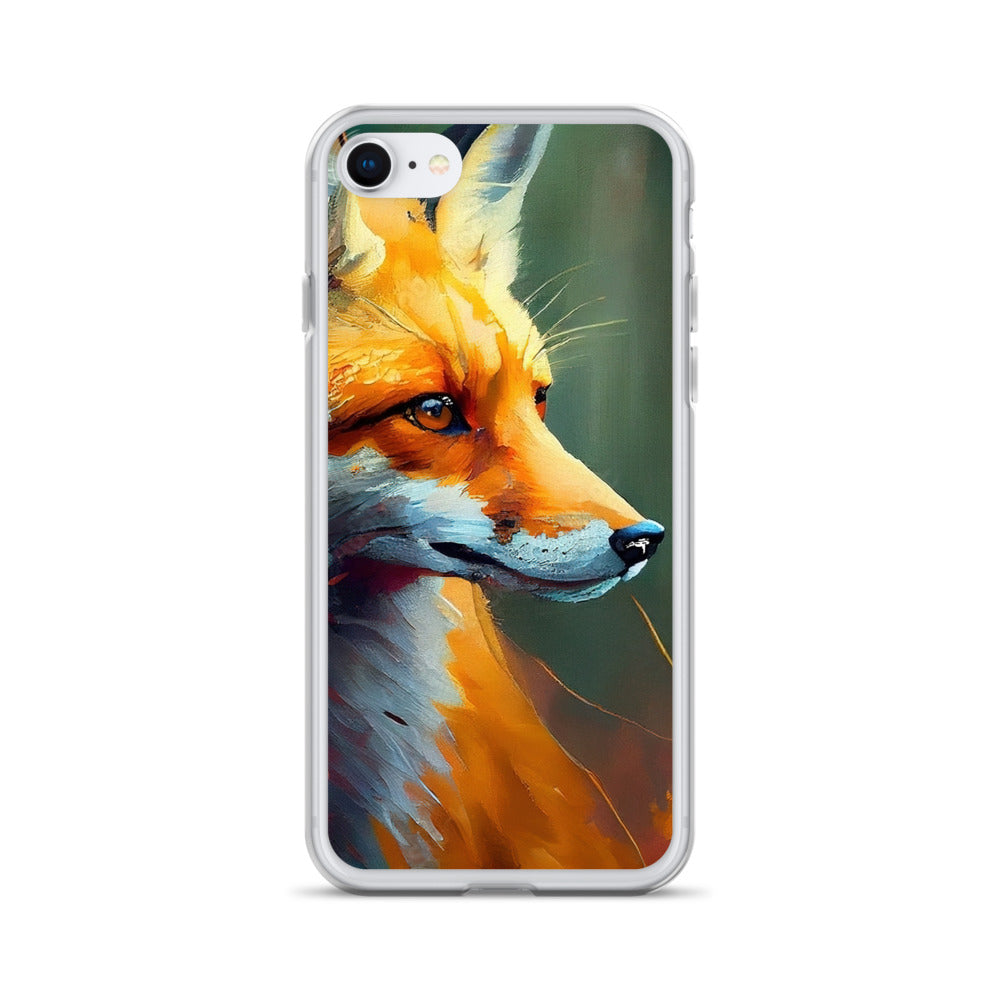 Fuchs - Ölmalerei - Schönes Kunstwerk - iPhone Schutzhülle (durchsichtig) camping xxx iPhone 7 8