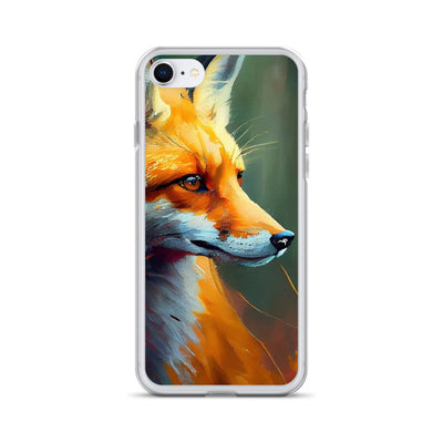 Fuchs - Ölmalerei - Schönes Kunstwerk - iPhone Schutzhülle (durchsichtig) camping xxx iPhone 7/8