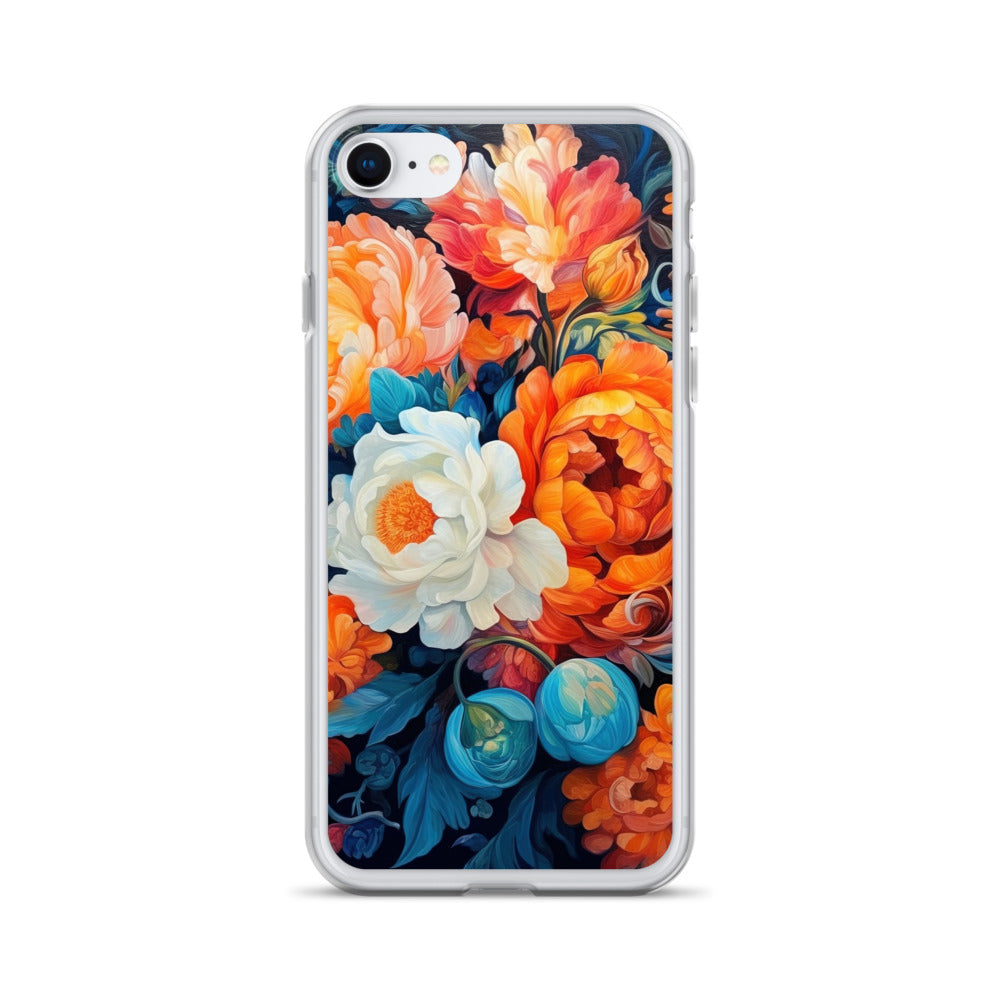 Bunte Blumen - Schöne Malerei - iPhone Schutzhülle (durchsichtig) camping xxx iPhone 7 8