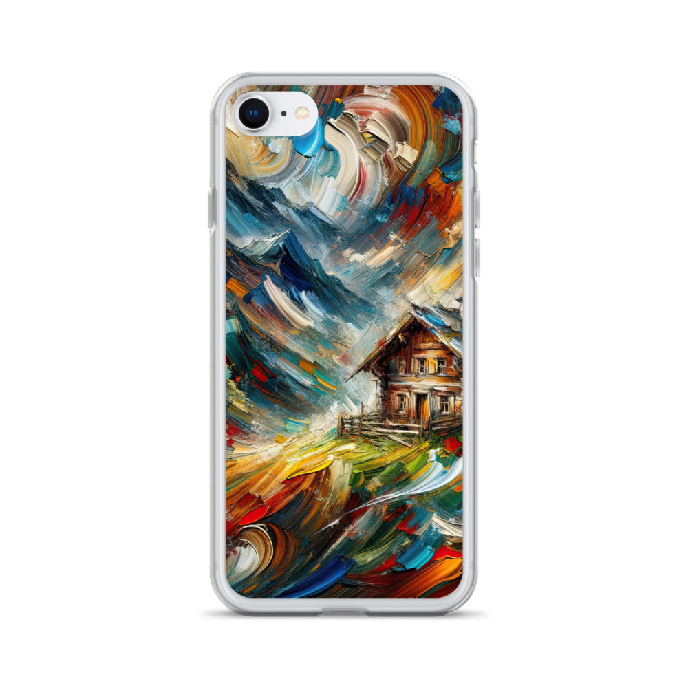 Expressionistisches Farbchaos der Alpen und Schönheit der Berge - Abstrakt - iPhone Schutzhülle (durchsichtig) berge xxx yyy zzz iPhone 7 8
