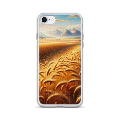 Ölgemälde eines bayerischen Weizenfeldes, endlose goldene Halme (TR) - iPhone Schutzhülle (durchsichtig) xxx yyy zzz iPhone 7 8
