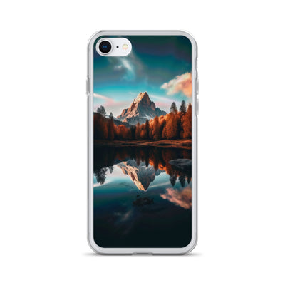 Bergsee, Berg und Bäume - Foto - iPhone Schutzhülle (durchsichtig) berge xxx iPhone SE