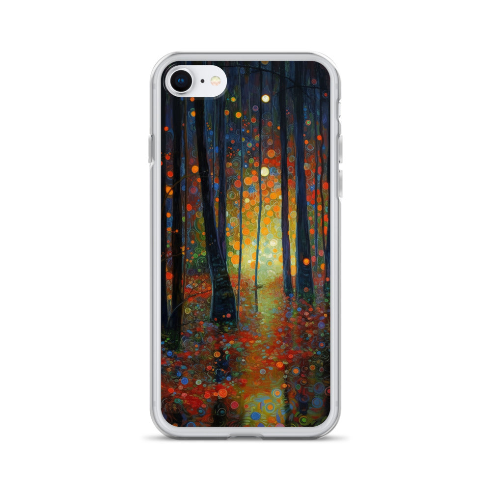 Wald voller Bäume - Herbstliche Stimmung - Malerei - iPhone Schutzhülle (durchsichtig) camping xxx iPhone SE