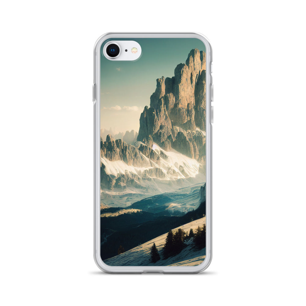 Dolomiten - Landschaftsmalerei - iPhone Schutzhülle (durchsichtig) berge xxx iPhone SE