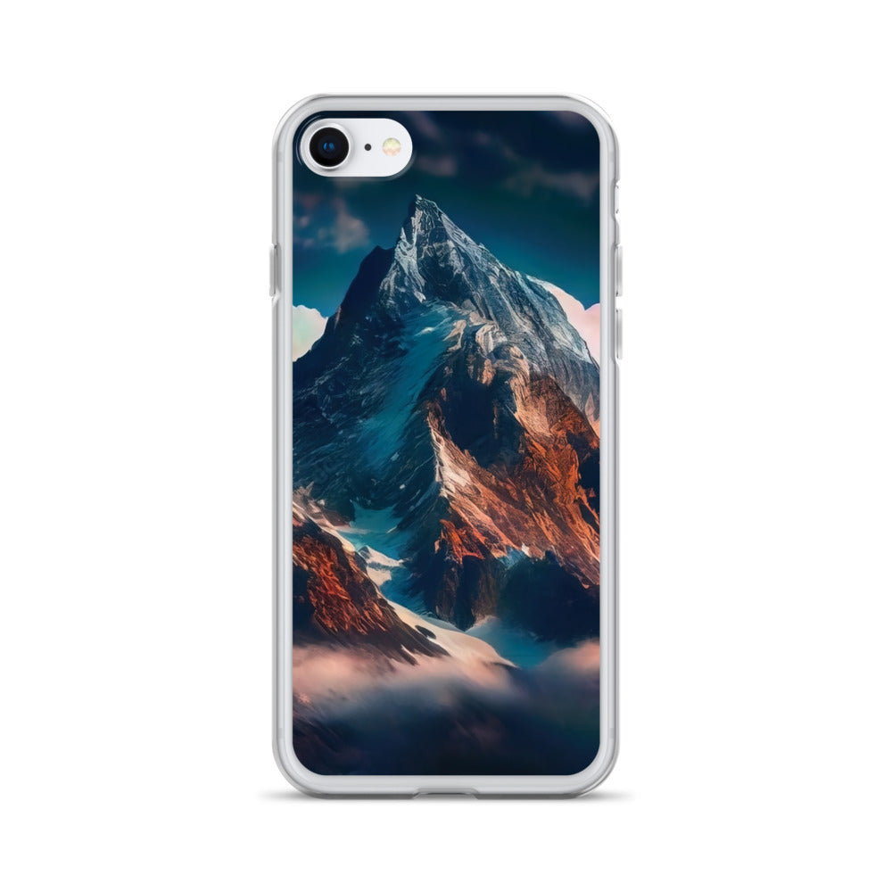 Berge und Nebel - iPhone Schutzhülle (durchsichtig) berge xxx iPhone SE