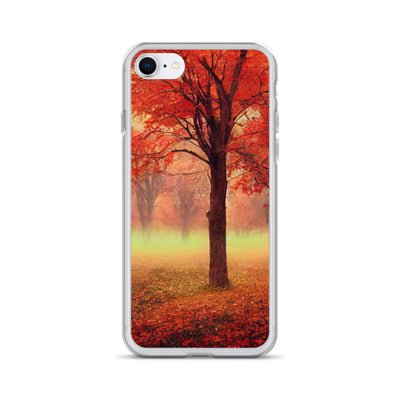 Wald im Herbst - Rote Herbstblätter - iPhone Schutzhülle (durchsichtig) camping xxx iPhone SE