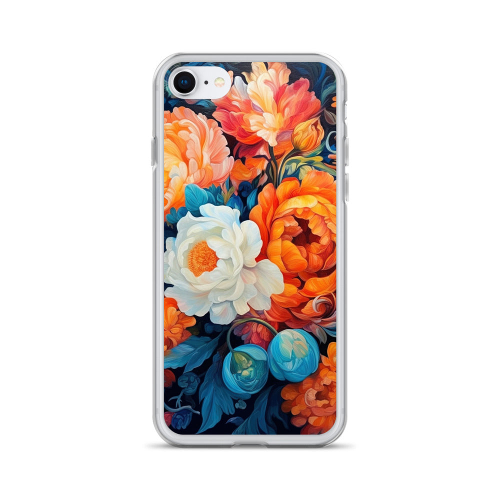 Bunte Blumen - Schöne Malerei - iPhone Schutzhülle (durchsichtig) camping xxx iPhone SE