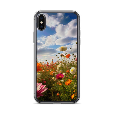 Blumenfeld und Sonnenschein - iPhone Schutzhülle (durchsichtig) camping xxx iPhone X XS