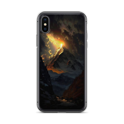 Himalaya Gebirge, Sonnenuntergang - Landschaft - iPhone Schutzhülle (durchsichtig) berge xxx iPhone X/XS