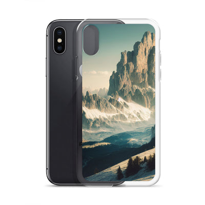 Dolomiten - Landschaftsmalerei - iPhone Schutzhülle (durchsichtig) berge xxx