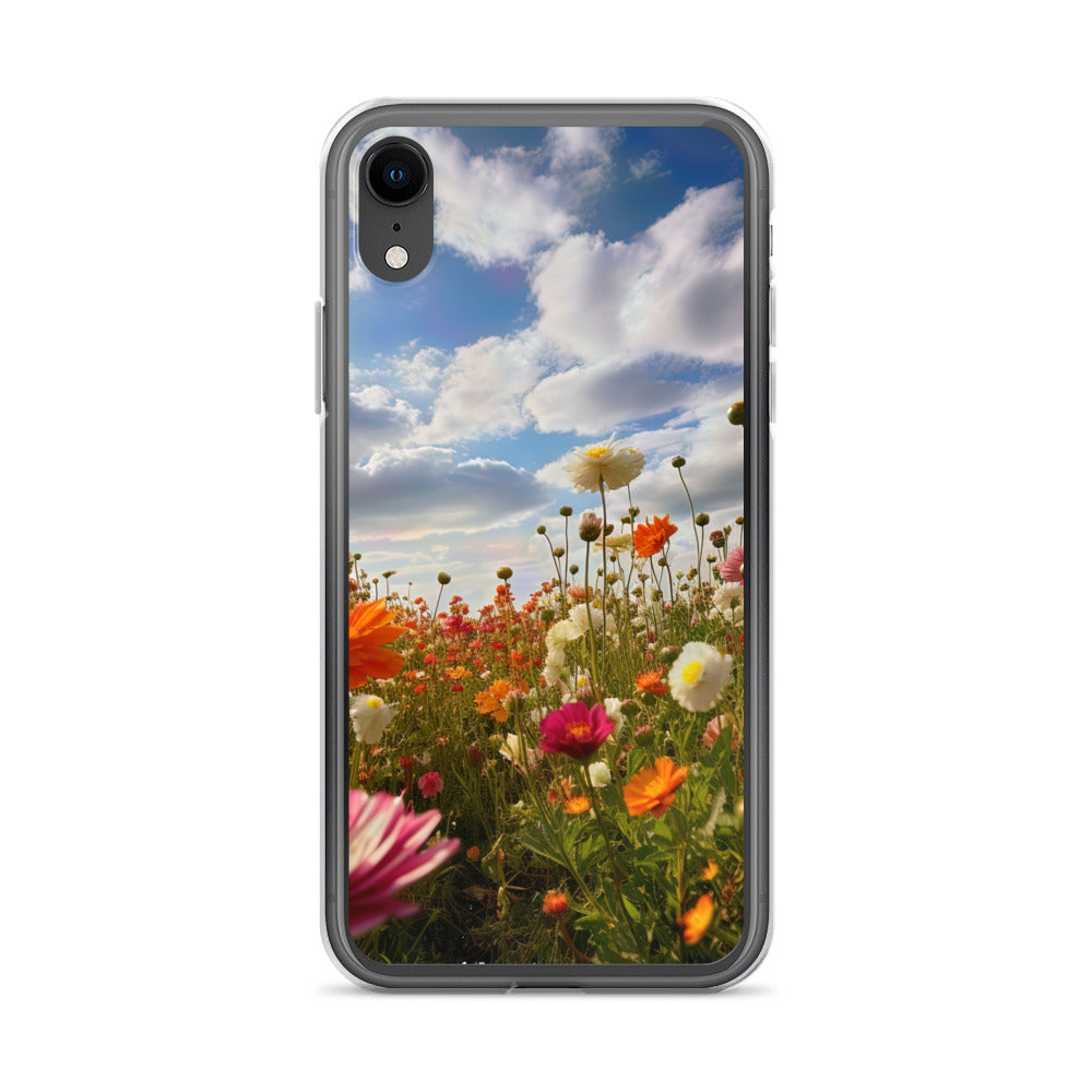 Blumenfeld und Sonnenschein - iPhone Schutzhülle (durchsichtig) camping xxx iPhone XR
