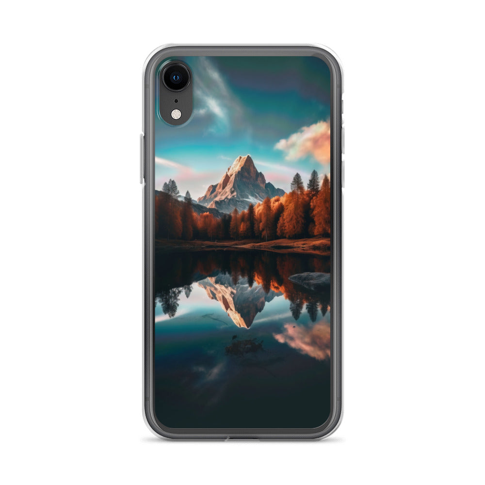 Bergsee, Berg und Bäume - Foto - iPhone Schutzhülle (durchsichtig) berge xxx iPhone XR