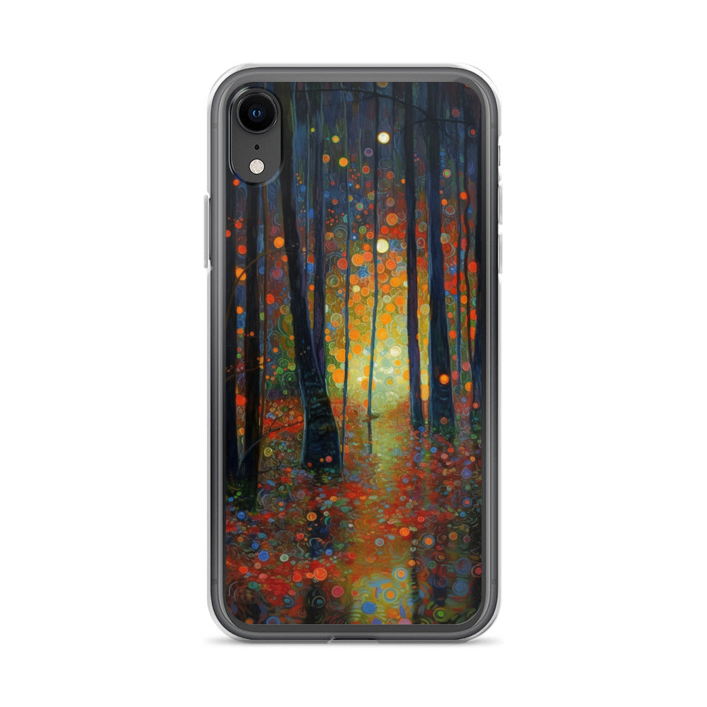 Wald voller Bäume - Herbstliche Stimmung - Malerei - iPhone Schutzhülle (durchsichtig) camping xxx iPhone XR
