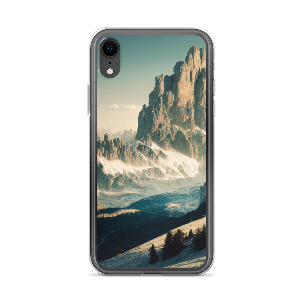 Dolomiten - Landschaftsmalerei - iPhone Schutzhülle (durchsichtig) berge xxx iPhone XR