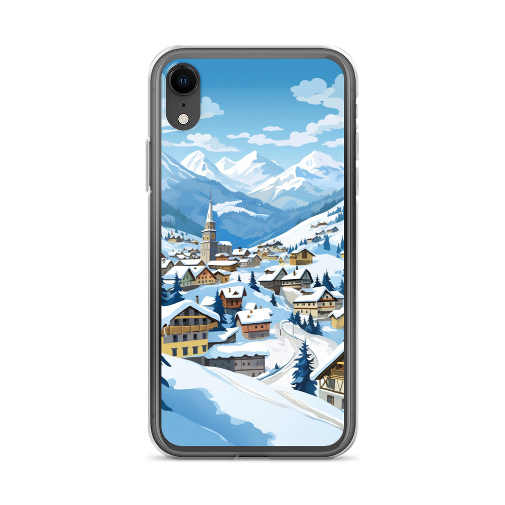 Kitzbühl - Berge und Schnee - Landschaftsmalerei - iPhone Schutzhülle (durchsichtig) ski xxx iPhone XR