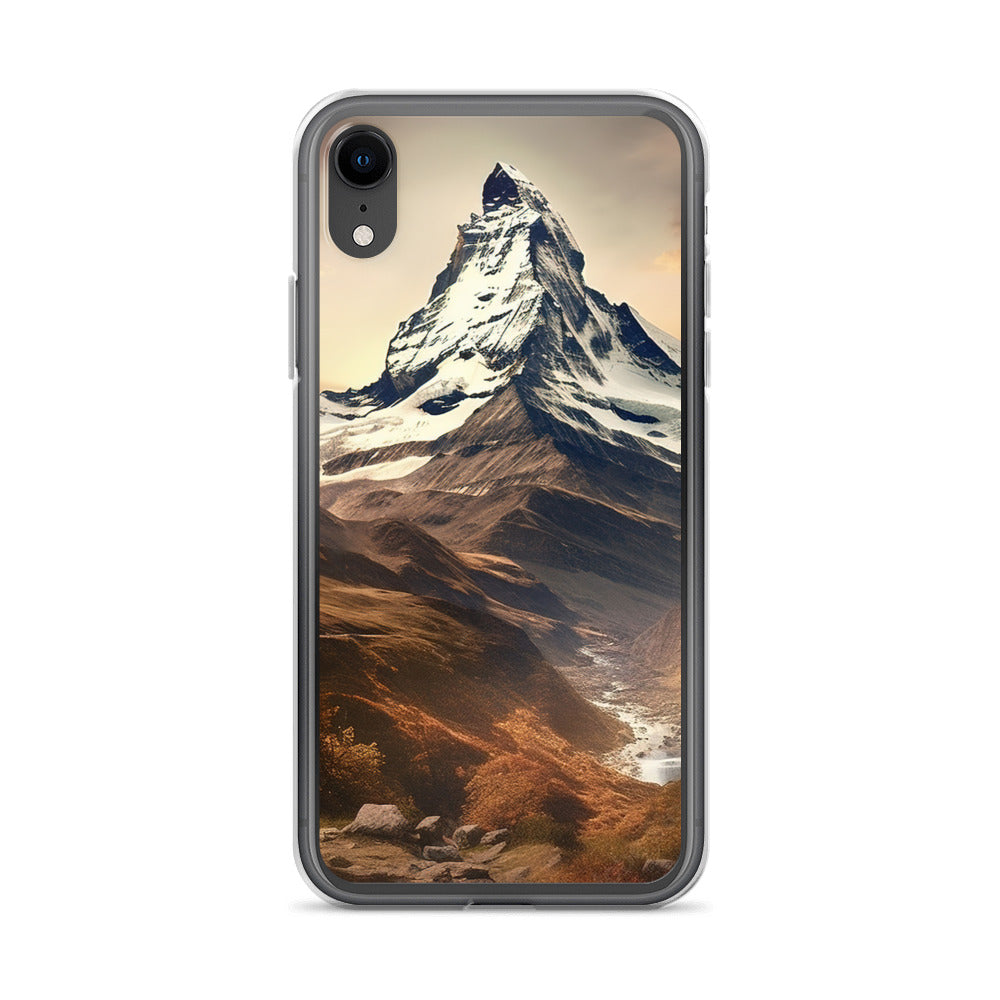 Matterhorn - Epische Malerei - Landschaft - iPhone Schutzhülle (durchsichtig) berge xxx iPhone XR