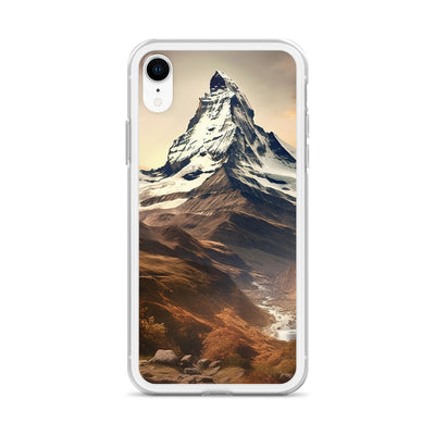 Matterhorn - Epische Malerei - Landschaft - iPhone Schutzhülle (durchsichtig) berge xxx