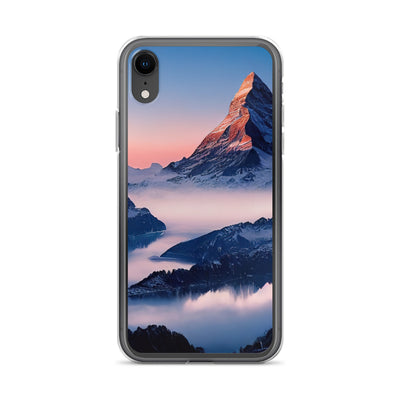 Matternhorn - Nebel - Berglandschaft - Malerei - iPhone Schutzhülle (durchsichtig) berge xxx iPhone XR