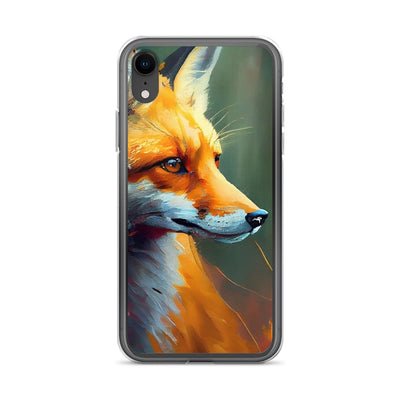 Fuchs - Ölmalerei - Schönes Kunstwerk - iPhone Schutzhülle (durchsichtig) camping xxx iPhone XR