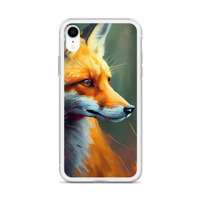 Fuchs - Ölmalerei - Schönes Kunstwerk - iPhone Schutzhülle (durchsichtig) camping xxx